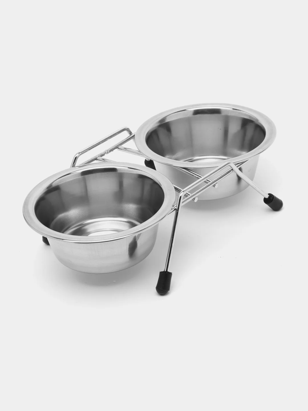 Миска двойная, металлическая, на подставке, Duvo+, 2 х 11 cм, 250 мл