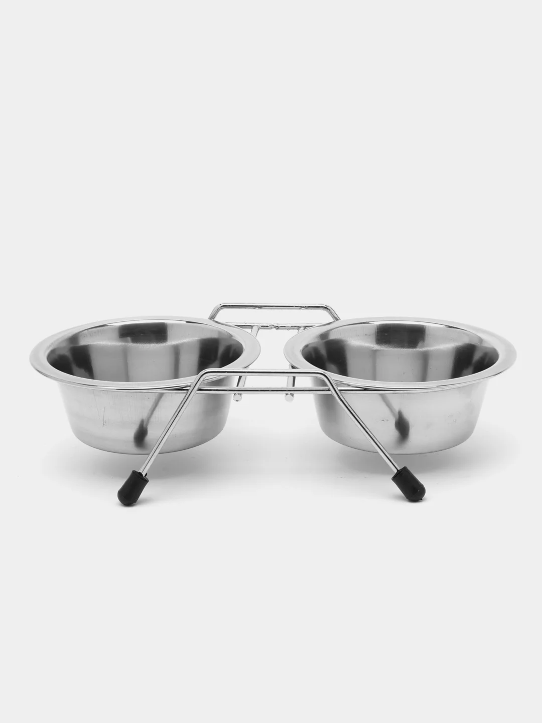 Миска двойная, металлическая, на подставке, Duvo+, 2 х 11 cм, 250 мл
