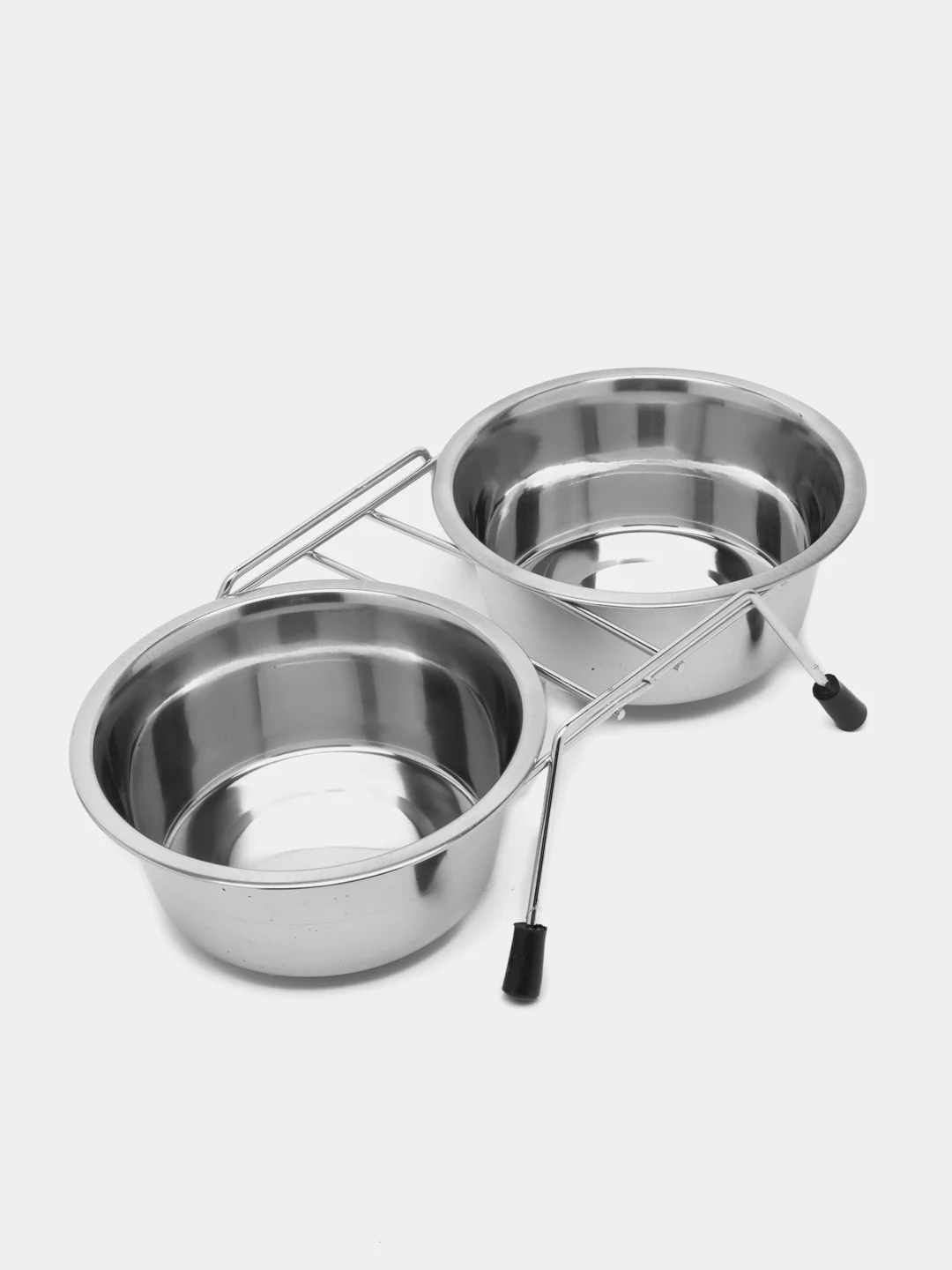 Миска двойная, металлическая, на подставке, Duvo+, 2 х 16 cм, 950 мл