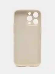 Кремовый кожаный чехол с принтом на iPhone XR, 11, 12, 13, 14, 15, Pro, Max