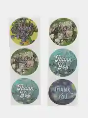 Оливковый набор наклеек с надписью "Thank you", "Спасибо"