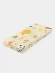 Светло-жёлтый детский коврик для ползания и игр, складной, двусторонний, 195 х 175 см