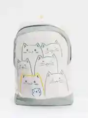 Бирюзовый школьный рюкзак для девочки с рисунком