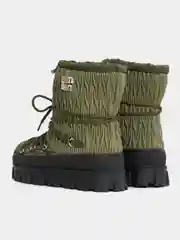 Зеленый дутики женские, зимние