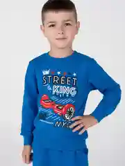 Костюм спортивный трикотажный в садик джемпер и джоггеры Street King Синий