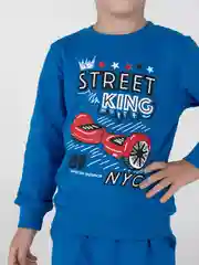Костюм спортивный трикотажный в садик джемпер и джоггеры Street King Синий