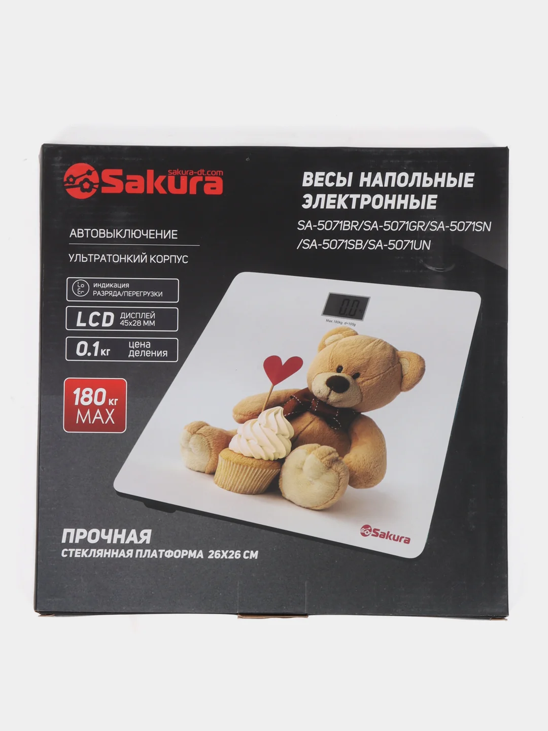 Весы напольные Sakura SA-5071SB "Баня", электронные, до 180 кг