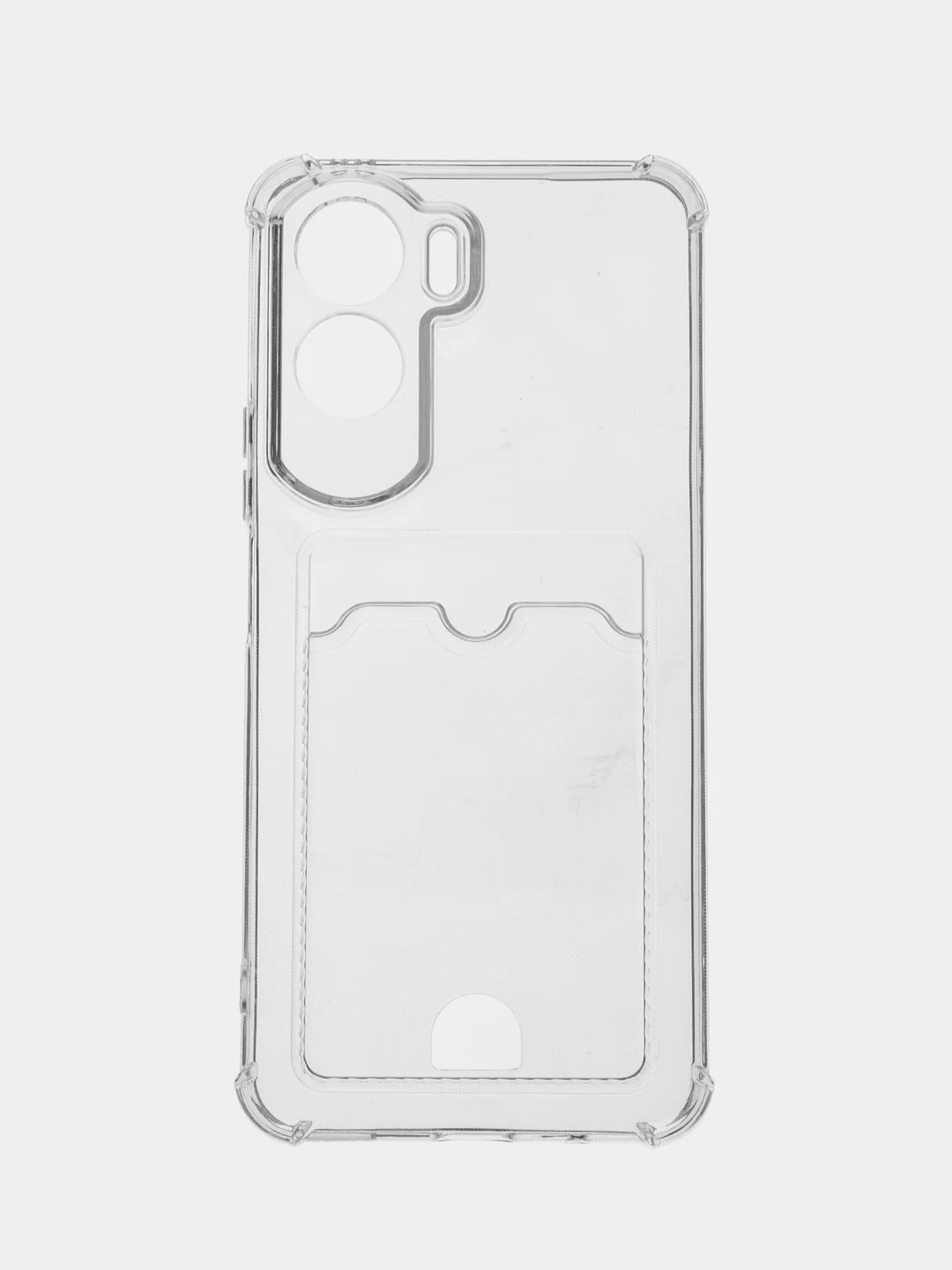 Марсала чехол для Honor 90 Lite (Хонор 90 Лайт), прозрачный, с карманом для карты