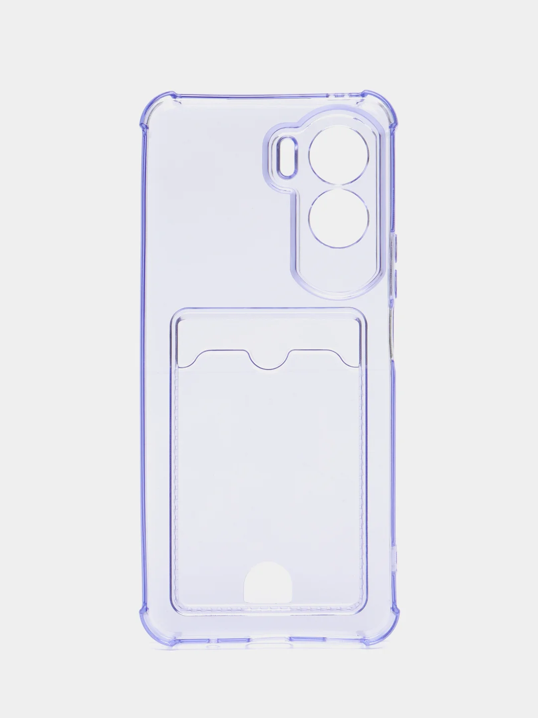 Прозрачный чехол для Honor 90 Lite (Хонор 90 Лайт), прозрачный, с карманом для карты