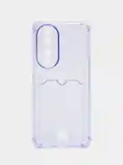 Сиреневый чехол для Honor 90 / Хонор 90, прозрачный, с карманом для карты