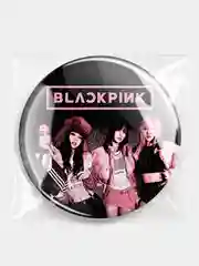 Тёмно-розовый значки Blackpink (БлэкПинк) "Участники K-pop группы", 2 размера