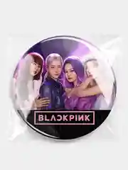 Сиреневый значки Blackpink (БлэкПинк) "Участники K-pop группы", 2 размера