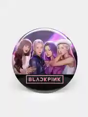 Сиреневый значки Blackpink (БлэкПинк) "Участники K-pop группы", 2 размера