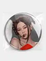 Тёмно-розовый значки Blackpink (БлэкПинк) "Участники K-pop группы", 2 размера