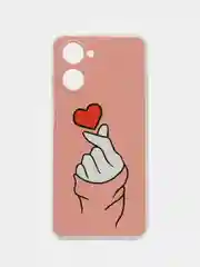 Коралловый силиконовый чехол на Realme 10 4G (Реалми 10 4G)