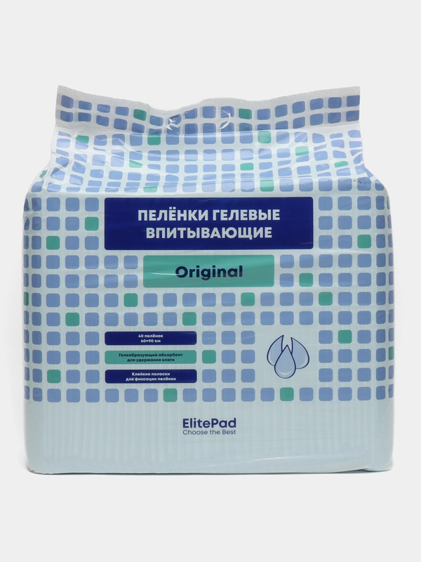 Пелёнки для собак одноразовые гелевые Elitepad "Original", 60 х 90 см, 40 шт/уп