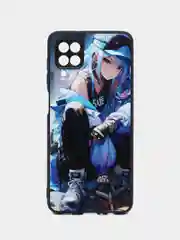 Индиго чехол на Samsung Galaxy A12 и Samsung Galaxy M12 (Самсунг Галакси А12 и М12), с рисунком