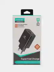 Черный сетевое зарядное устройство FaizFull Fc-62, USB, 18W