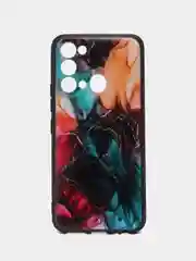 Фиолетовый силиконовый чехол для Itel Vision 3, с принтом, с рисунком, Ител Вижен 3