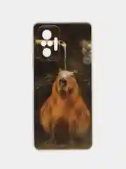 Коричневый силиконовый чехол на Xiaomi Redmi Note 10 Pro (Сяоми Редми Нот 10 Про)