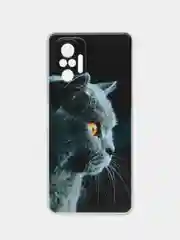 Тёмно-серый силиконовый чехол на Xiaomi Redmi Note 10 Pro (Сяоми Редми Нот 10 Про)