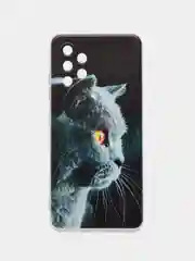 Тёмно-серый силиконовый чехол на Samsung Galaxy A32 (Самсунг А 32)