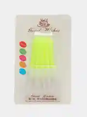 Желтый свечки для торта, неоновые, спираль, 10 штук