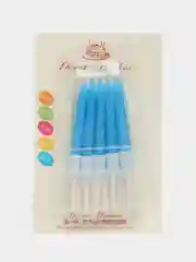 Серебряный свечки для торта, неоновые, спираль, 10 штук