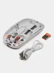 Белый мышь беспроводная компьютерная, прозрачная, Bluetooth, 2.4Ггц