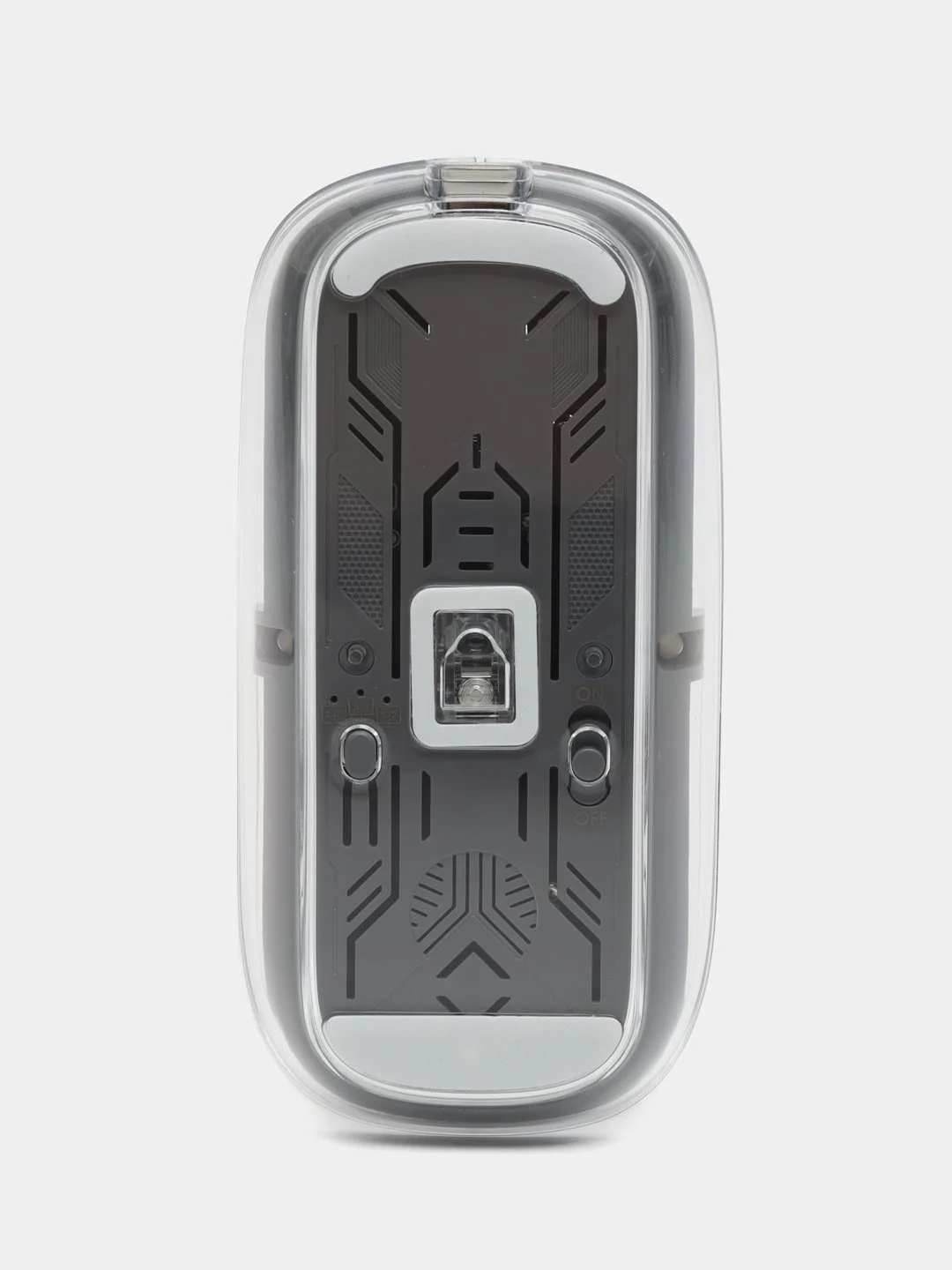 Серый мышь беспроводная компьютерная, прозрачная, Bluetooth, 2.4Ггц