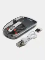 Серый мышь беспроводная компьютерная, прозрачная, Bluetooth, 2.4Ггц