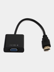 Адаптер переходник HDMI - VGA, с jack 3,5 мм, и кабелем microUSB для питания