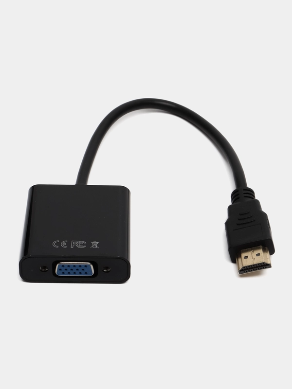 Адаптер переходник HDMI - VGA, с jack 3,5 мм, и кабелем microUSB для питания