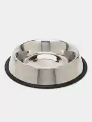 Миска для животных металлическая с резиновой подставкой DUVO+ , L - 25 см/ 950 мл