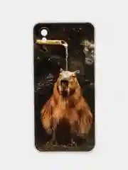 Коричневый силиконовый чехол на Xiaomi Redmi 9A (Сяоми Редми 9A)