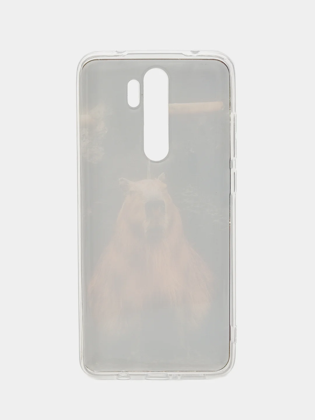 Коричневый силиконовый чехол на Xiaomi Redmi Note 8 Pro (Сяоми Редми Нот 8 Про)
