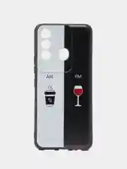 Бирюзовый силиконовый чехол для Itel Vision 3 PLUS, с принтом, с рисунком, Ител Вижен 3 Плюс