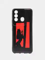 Рыжий силиконовый чехол для Itel Vision 3 PLUS, с принтом, с рисунком, Ител Вижен 3 Плюс
