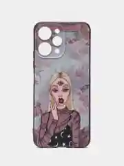 Пудровый чехол для Xiaomi Redmi 12 (Сяоми Редми 12), с принтом