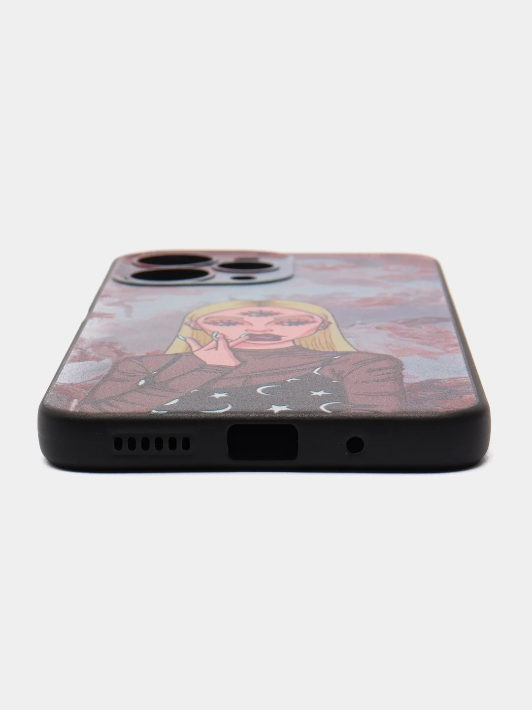 Пудровый чехол для Xiaomi Redmi 12 (Сяоми Редми 12), с принтом