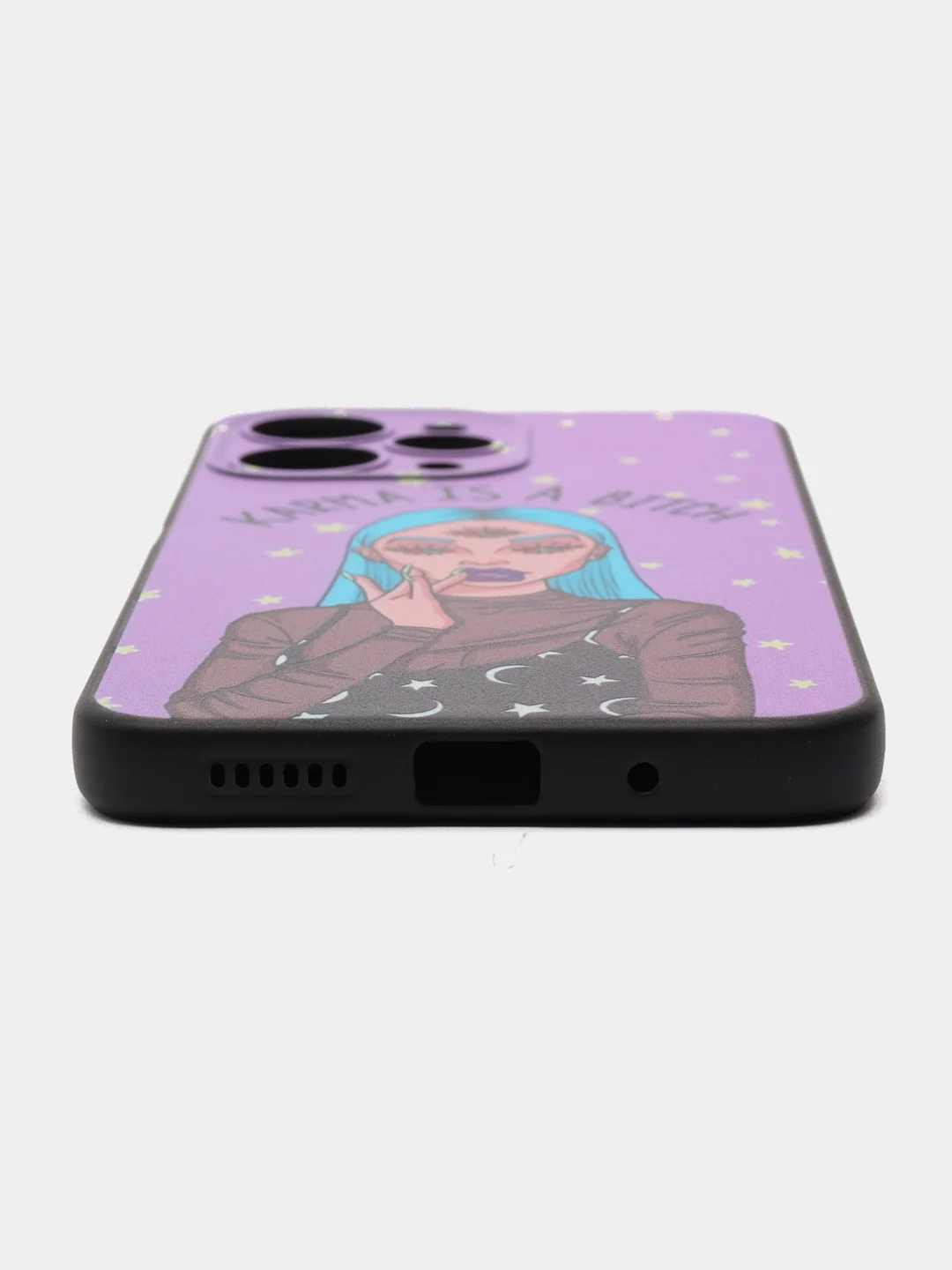 Пурпурный чехол для Xiaomi Redmi 12 (Сяоми Редми 12), с принтом