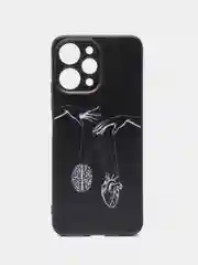 Серый металлик чехол для Xiaomi Redmi 12 (Сяоми Редми 12), с принтом