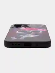 Тёмно-бордовый чехол для Xiaomi Redmi 12 (Сяоми Редми 12), с принтом