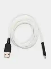 Белый кабель морозостойкий Type-C/ Micro USB/ Lightning iPhone силиконовый