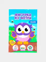 Аппликация из фетра для малышей "Мудрая совушка", 15 х 10 см