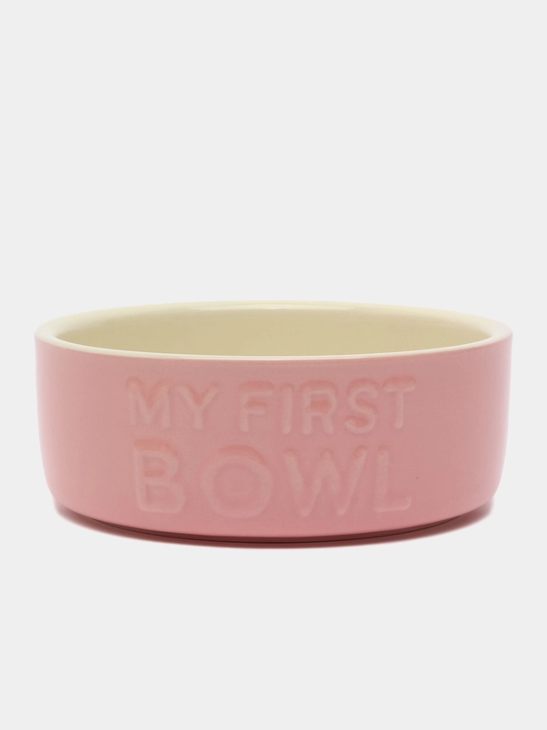 Миска керамическая для собак и кошек Scruffs "My First Bowl", розовая, 13 х 13 х 5 см, 400 мл
