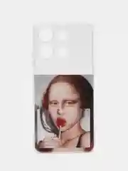 Багровый силиконовый чехол для Infinix SMART 7 HD, с принтом, с рисунком (Инфиникс Смарт 7 ХД)