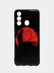 Сиреневый силиконовый чехол для Itel Vision 3 PLUS, с принтом, с рисунком, Ител Вижен 3 Плюс