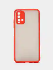 Красный чехол для Xiaomi Redmi 9T, (Note 9T Asia) полупрозрачный, пластиковый Редми 9Т
