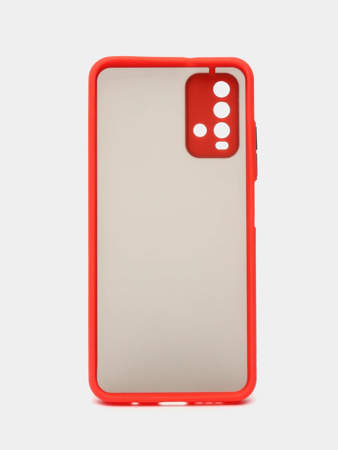 Красный чехол для Xiaomi Redmi 9T, (Note 9T Asia) полупрозрачный, пластиковый Редми 9Т